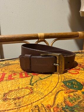 Levi's Brown Leather Belt with Brass Buckle